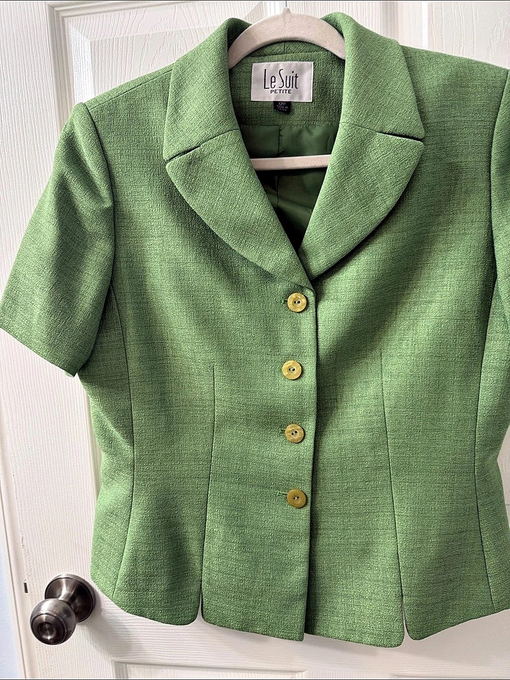 Le Suit Vintage Petite Two Piece Suit Green Petite Suit Set Size 12P NWT